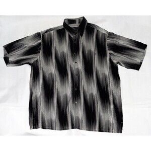 Bassiri Uomo USA Men's Short Sleeve Button Front Shirt Casual Size 2XL